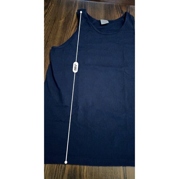 Vintage 90s Pluma Heavyweight Cotton USA Tank Muscle Tee Bodybuilder Navy Mens L - Picture 6 of 14